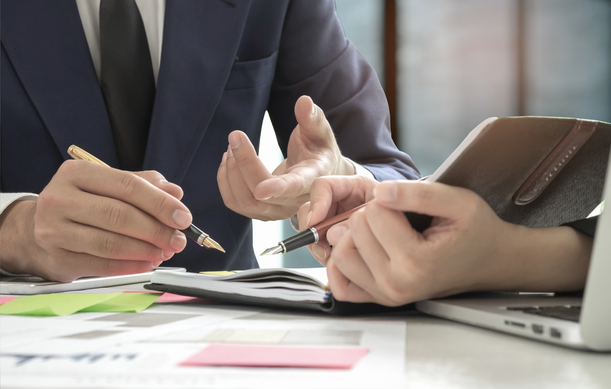 Management is executing the secretary is taking notes